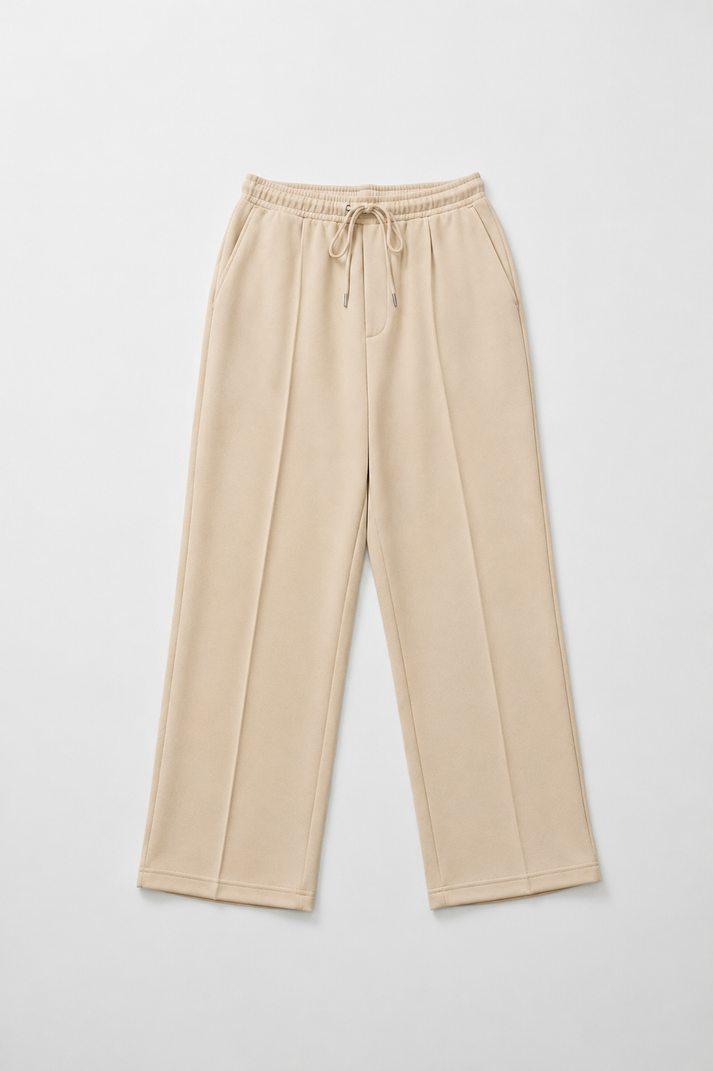 Pleated Relaxed Cream - Trouser