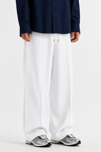 Pleated Relaxed White - Trouser