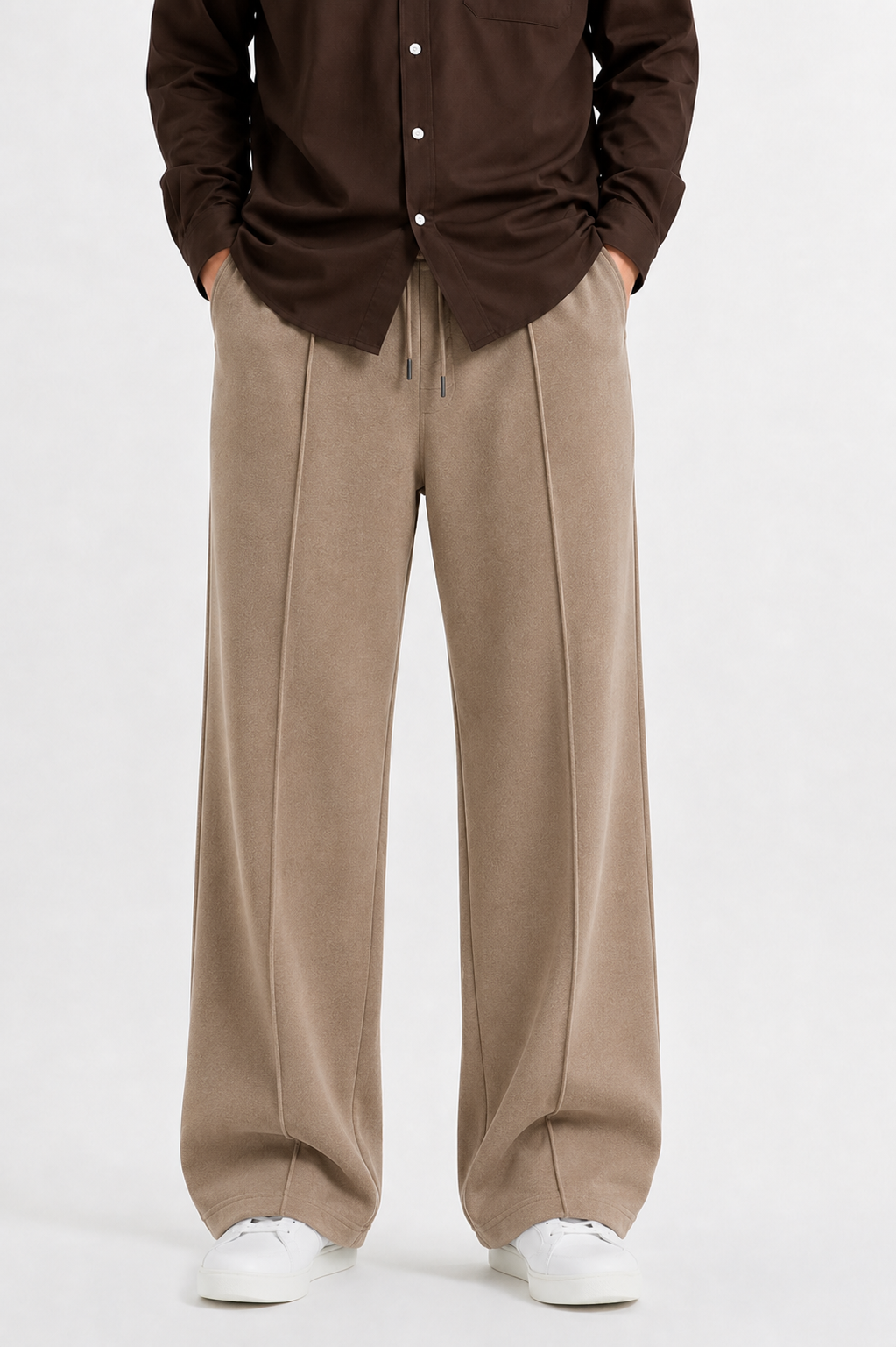 Pleated Relaxed Beige - Trouser