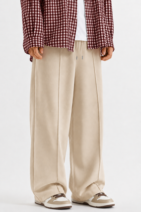 Pleated Relaxed Cream - Trouser