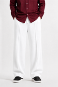 Pleated Relaxed White - Trouser