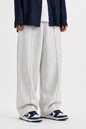 Pleated Relaxed Light Grey - Trouser