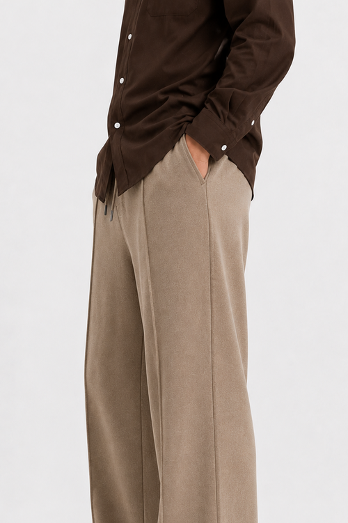 Pleated Relaxed Beige - Trouser