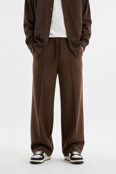 Pleated Relaxed Brown - Trouser