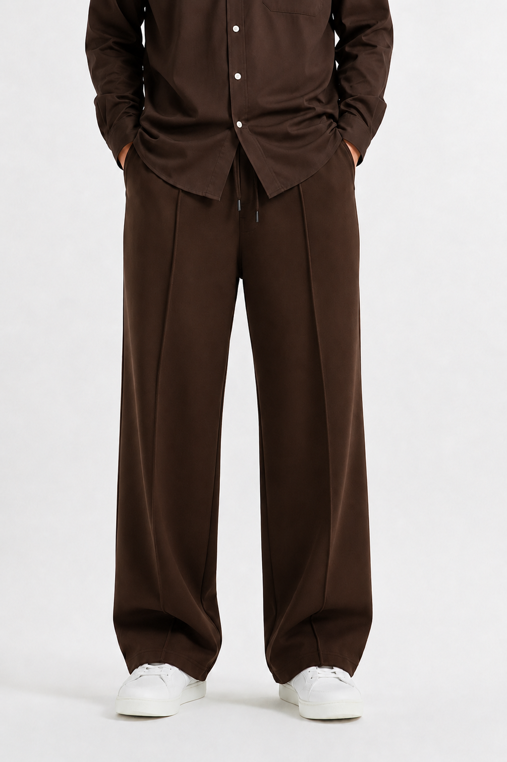 Pleated Relaxed Brown - Trouser