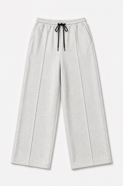 Pleated Relaxed Light Grey - Trouser