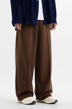 Pleated Relaxed Brown - Trouser