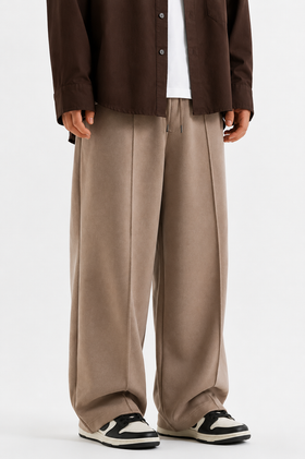 Pleated Relaxed Beige - Trouser