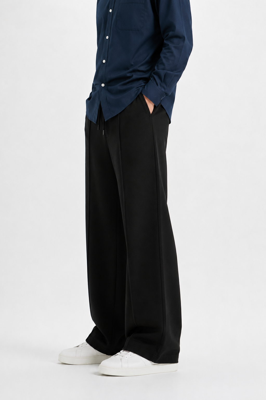 Pleated Relaxed Black - Trouser