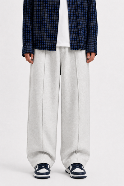 Pleated Relaxed Light Grey - Trouser