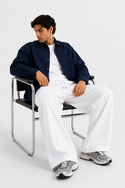 Pleated Relaxed White - Trouser