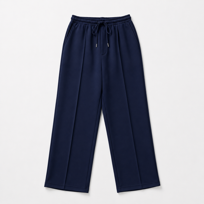 Pleated Relexed Navy Blue - Trouser