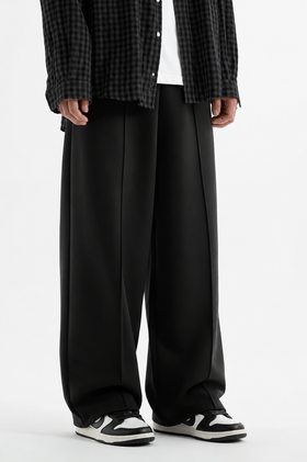 Pleated Relaxed Black - Trouser
